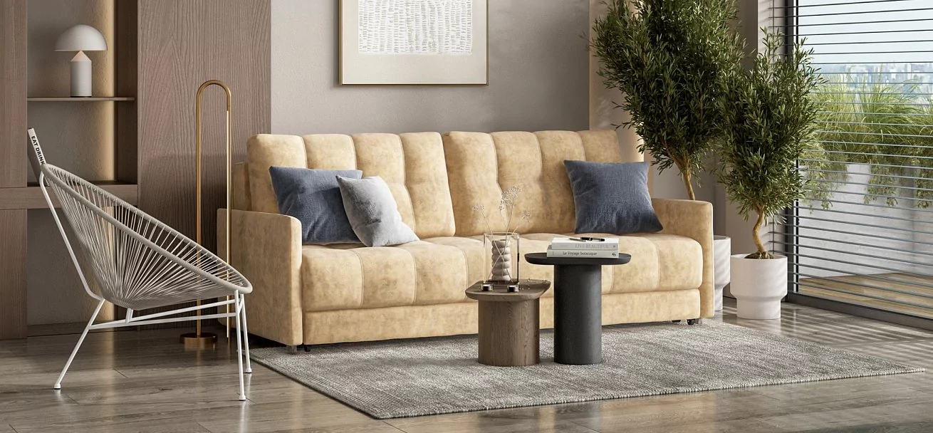 Диван Босс Лофт Велюр Роял шампань
